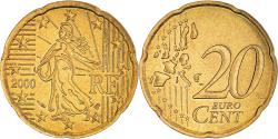 World Coins - France, 20 Euro Cent, 2000, Paris, BU, , Brass, KM:1286