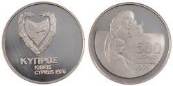 World Coins - Coin, Cyprus, 500 Mils, 1974, , Silver, KM:45a
