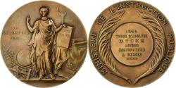World Coins - France, Medal, Instruction Public, Cours d'Adulte, 1914, Bronze, Dubois.H