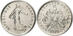 World Coins - France, 5 Francs, Semeuse, 1972, Paris, Nickel Clad Copper-Nickel,