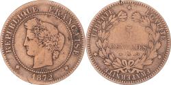 World Coins - Coin, France, Cérès, 5 Centimes, 1872, Paris, , Bronze, KM:821.1