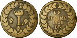 World Coins - Coin, France, Louis XVIII, Decime, 1815, Strasbourg, , Bronze