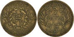 World Coins - Coin, Tunisia, 2 Francs, 1945
