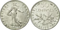 World Coins - Coin, France, Semeuse, 50 Centimes, 1907, , Silver, Gadoury:420
