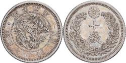World Coins - Japan, Mutsuhito, 10 Sen, Meiji Era, Yr. 8 (1875), Silver,