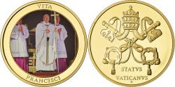 World Coins - Vatican, Medal, La Vie du Pape François, , Copper Gilt