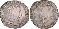 World Coins - France, Henri II, Demi Teston, 1560, Toulouse, Bust D, Silver,