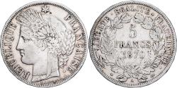 World Coins - France, 5 Francs, Cérès, 1870, Paris, Silver, , Gadoury:742, KM:819