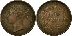 World Coins - Coin, Straits Settlements, Victoria, 1/2 Cent, 1845, , Copper, KM:2