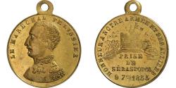 World Coins - France, Medal, Maréchal Pélissier, Prise de Sébastopol, 1855, Brass
