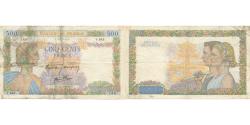 World Coins - France, 500 Francs, La Paix, 1940, 1940-07-25, VF(20-25), Fayette:32.5, KM:95a