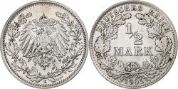 World Coins - GERMANY - EMPIRE, 1/2 Mark, 1905, Muldenhütten, Silver, , KM:17