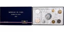 World Coins - France, Coffret 1 c. à 50 frs., 1974, MDP, série FDC,
