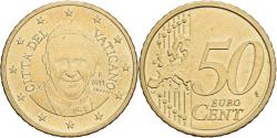 World Coins - Vatican, 50 Euro Cent, Pape François, 2014, Rome, Brass,