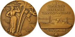 World Coins - France, Medal, Compagnie Générale Transatlantique, Colombie, Shipping, Renard