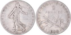 World Coins - Coin, France, Semeuse, 2 Francs, 1900, Paris, , Silver, KM:845.1