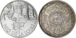 World Coins - France, 10 Euro, Euros des régions, 2011, Paris, Pays De La Loire,