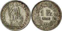 World Coins - Coin, Switzerland, Franc, 1943, Bern, , Silver, KM:24