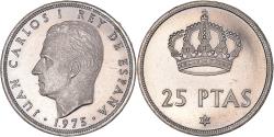 World Coins - Coin, Spain, Juan Carlos I, 25 Pesetas, 1975 (76), BE, , Copper-nickel