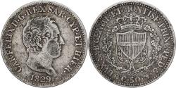 World Coins - Kingdom of the Two Sicilies, SARDINIA, Carlo Felice, 50 Centesimi, 1829, Torino