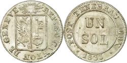 World Coins - Coin, SWISS CANTONS, GENEVA, Sol, 1833, , Billon, KM:120