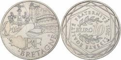 World Coins - France, 10 Euro, Bretagne, 2011, , Silver