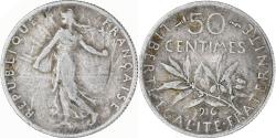 World Coins - Coin, France, Semeuse, 50 Centimes, 1916, Paris, , Silver, KM:854
