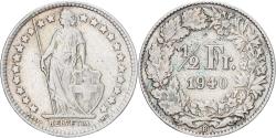 World Coins - Coin, Switzerland, 1/2 Franc, 1940, Bern, , Silver, KM:23