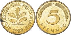 World Coins - Coin, Germany, 5 Pfennig, 1988