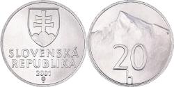 World Coins - Coin, Slovakia, 20 Halierov, 2001, , Aluminum, KM:18