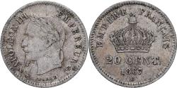 World Coins - Coin, France, Napoleon III, 20 Centimes, 1867, Strasbourg, , Silver