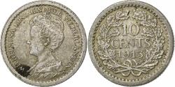World Coins - Netherlands, Wilhelmina I, 10 Cents, 1913, Silver, , KM:145