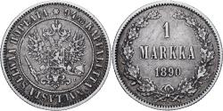 World Coins - Finland, Alexander III, Markka, 1890, Helsinki, Silver, , KM:3.2