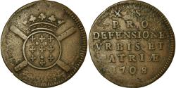 World Coins - Coin, FRENCH STATES, LILLE, 10 Sols, 1708, , Copper, Boudeau:2314