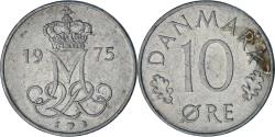 World Coins - Denmark, 10 Öre, 1975