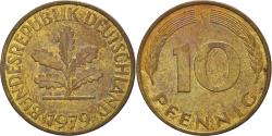 World Coins - Coin, GERMANY - FEDERAL REPUBLIC, 10 Pfennig, 1979, Stuttgart, , Brass