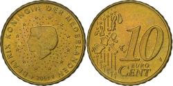 World Coins - Netherlands, 10 Euro Cent, 2001, Utrecht, Copper Plated Steel,