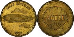 World Coins - France, Token, Aviation, Graf Zeppelin, 1928, Bronze-Aluminium, Shell,