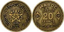 World Coins - Morocco, Mohammed V, 20 Francs, 1371, Paris, Aluminum-Bronze, , KM:50