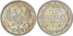 World Coins - Coin, Russia, Nicholas II, 10 Kopeks, 1916, Saint-Petersburg, , Silver