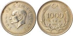 World Coins - Coin, Turkey, 1000 Lira, 1991, , Nickel-brass, KM:997