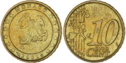 World Coins - Monaco, Rainier III, 10 Euro Cent, 2001, Paris, , Brass, Gadoury:MC175