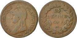 World Coins - Coin, France, Dupré, Decime, 1796, Paris, , Bronze, KM:644.1