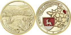 World Coins - France, Medal, Gérardmer, Lac, 2011, Gilt iron, Colourized,