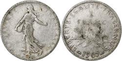 World Coins - France, Franc, Semeuse, 1907, Paris, Silver, , Gadoury:467, Le