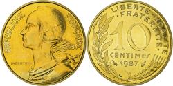 World Coins - Coin, France, Marianne, 10 Centimes, 1987, Paris, FDC,