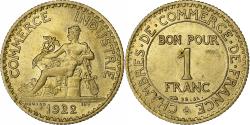 World Coins - France, Franc, Chambre de commerce, 1922, Paris, Cupro-Aluminium,