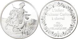World Coins - France, Medal, L'infant Baltasar Carlos à cheval - Velazquez, 1982, Silver
