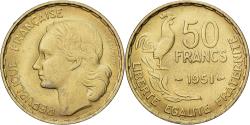 World Coins - France, 50 Francs, Guiraud, 1951, Paris, Aluminum-Bronze,