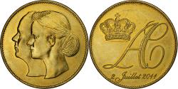 World Coins - Monaco, Token, Mariage Princier, Albert et Charlène, 2011, Saumur, Brass